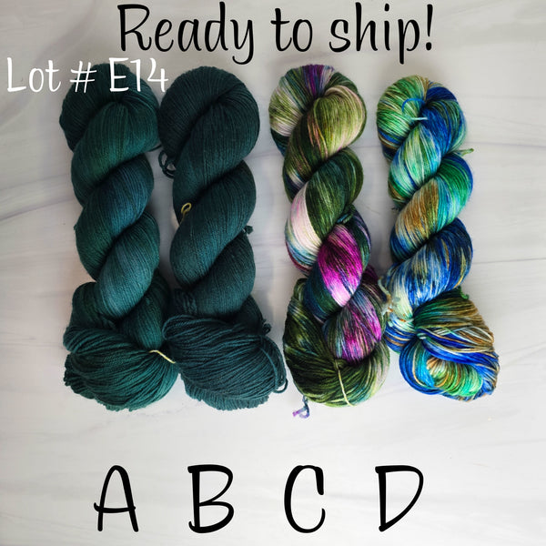 SALE lot E14 - Ready to ship yarn - SW Merino blend yarn - 100g each