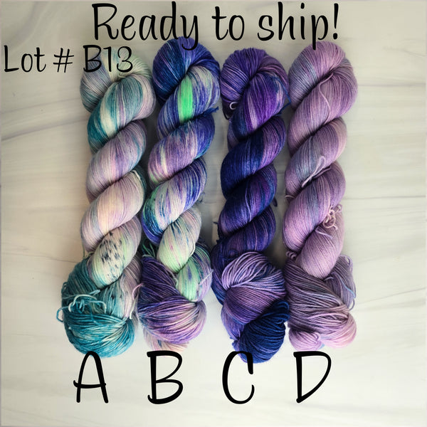 SALE lot B13 - Ready to ship yarn - SW Merino blend yarn - 100g each