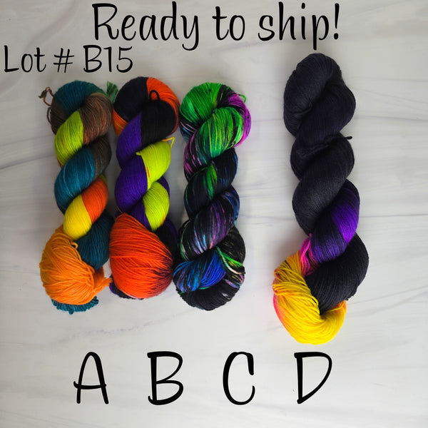 SALE lot B15 - Ready to ship yarn - SW Merino blend yarn - 100g each