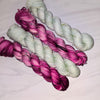 Handprints On My Soul - Hand dyed yarn, pink speckled-  Taylor Swift inspired yarn