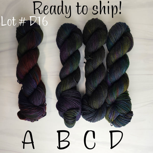 SALE lot D16 - Ready to ship yarn - SW Merino blend yarn - 100g each