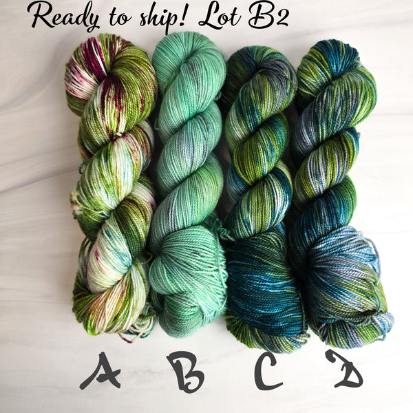 SALE lot B2 - Ready to ship yarn - SW Merino blend yarn - 100g each