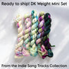 Ready to ship mini fade set of 5 DK weight - indie song tracks collection Green purple speckled