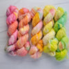 Ready to ship fade set of 5 - warm pastel rainbow set on Mohair silk lace