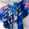 Peace will win and fear will lose - Hand dyed Variegated yarn - twenty one pilots inspired - Fingering to bulky- sapphire cobalt blue with rainbow splashes