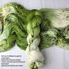 Proof That You're Alive - Hand dyed variegated yarn - Indie Song Tracks collection - Merino Fingering to worsted dyed to order - white moss green and speckles