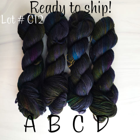 SALE lot C12 - Ready to ship yarn - SW Merino blend yarn - 100g each