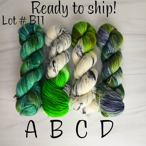 SALE lot B11 - Ready to ship yarn - SW Merino blend yarn - 100g each