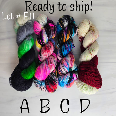 SALE lot E11 - Ready to ship yarn - SW Merino blend yarn - 100g each