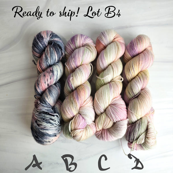 SALE lot B4 - Ready to ship yarn - SW Merino blend yarn - 100g each