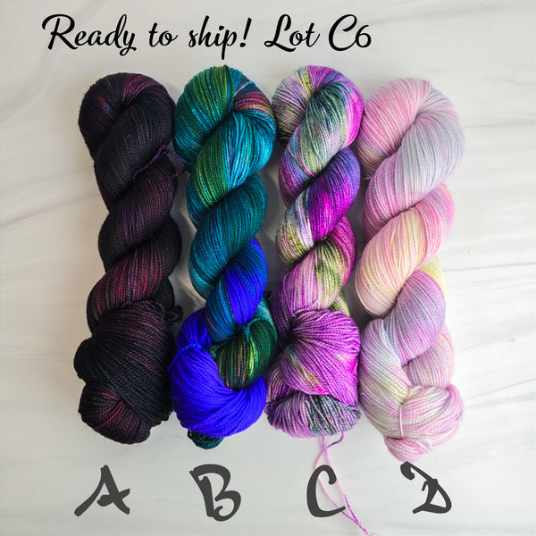 SALE lot C6 - Ready to ship yarn - SW Merino blend yarn - 100g each