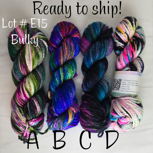 SALE lot E15 - Ready to ship yarn - SW Merino blend yarn - 100g each