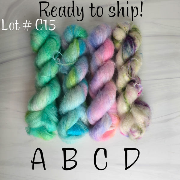 SALE lot C15 - Ready to ship yarn - SW Merino blend yarn - 100g each