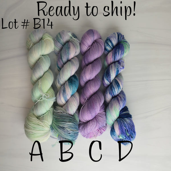 SALE lot B14 - Ready to ship yarn - SW Merino blend yarn - 100g each