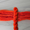 Neon Orange - True SOLID - Hand dyed yarn - glows under blacklight UV reactive - choose your base fingering sport DK worsted Aran bulky dyed to order florescent orange