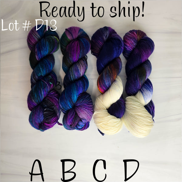 SALE lot D13 - Ready to ship yarn - SW Merino blend yarn - 100g each