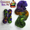 Cauldron Boil Me - Hand dyed yarn, Fingering Weight, Halloween yarn inspired by ACOTAR by Sarah J Maas - purple orange green