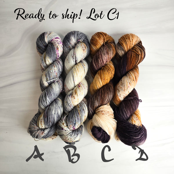 SALE lot C1 - Ready to ship yarn - SW Merino blend yarn - 100g each