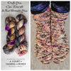 Only You Can Decide What Breaks You - Hand dyed yarn, Fingering Weight, speckled tonal inspired by ACOTAR by Sarah J Maas - dark grey brown violet purple berry brown speckles