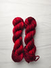 Melt the ICE - Hand dyed yarn, red maroon burgundy crimson ruby -  Anti Fascism yarn - say no to Nazis