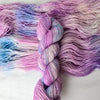 Elain - Hand dyed yarn, Fingering dk worsted Aran bulky Weight, speckled inspired by ACOTAR by Sarah J Maas - pastel pink purple blue with speckles