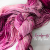 Handprints On My Soul - Hand dyed yarn, pink speckled-  Taylor Swift inspired yarn