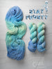 Stay Frosty - Hand dyed Variegated yarn, Fingering Weight, inspired by Dungeon Crawler Carl book series - sky blue and light ice blue Elle McGibbons