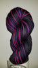 Electric Dreams - Hand dyed yarn -SW Merino Fingering Weight pink purple black