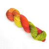 Glowing Pumpkin - Hand dyed yarn - SW Merino Fingering - orange green
