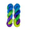 Sleeping Beauty - Hand dyed yarn - SW Merino Fingering Purple Blue Green