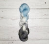 Mountain Tops -  Hand dyed variegated yarn - grey sky blue white