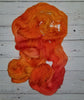 Monarch Orange- Hand dyed yarn -  Fingering to bulky- orange red butterfly