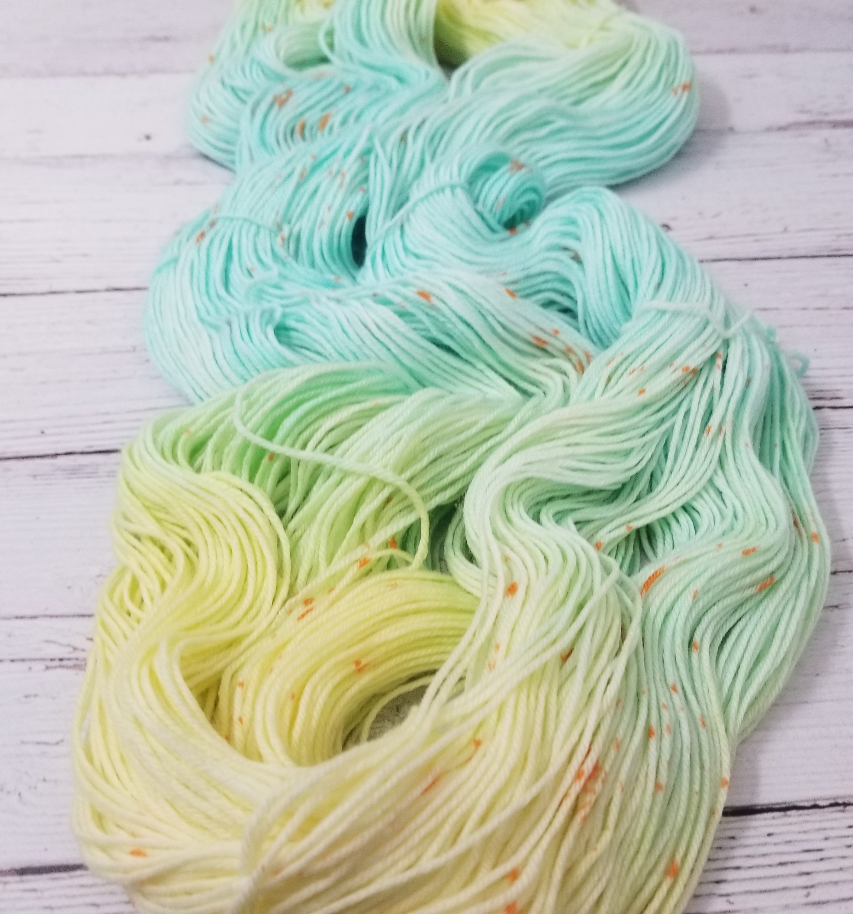 Pastel Rainbow Palindrome - Hand dyed variegated yarn -roygbiv assigned  color pooling yarn