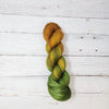 Acorn - Hand dyed variegated yarn - Merino Fingering to worsted  brown to green