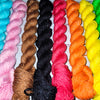 Pride Flag Trans BIPOC inclusive mini yarn set of 11 solid colored skeins - Hand dyed gradient LGBTQ