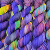 Lalotai - Hand dyed yarn - SW Merino 100g - Choose your base - knitting crocheting weaving quick knit - black purple magenta yellow green