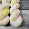 Honeydew - Hand dyed variegated speckled yarn - Merino Fingering to worsted