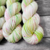 Granny Smith - Hand dyed variegated speckled yarn - Merino Fingering to worsted