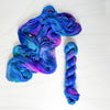 Mermaid Lips -  Hand dyed variegated yarn -pink blue teal
