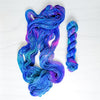 Mermaid Lips -  Hand dyed variegated yarn -pink blue teal