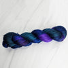 Agatha - Hand dyed yarn - SW Merino Fingering Weight black Purple Blue teal wanda vision colors