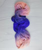 Living Mirage -  Hand dyed variegated yarn - peach pink purple blue violet