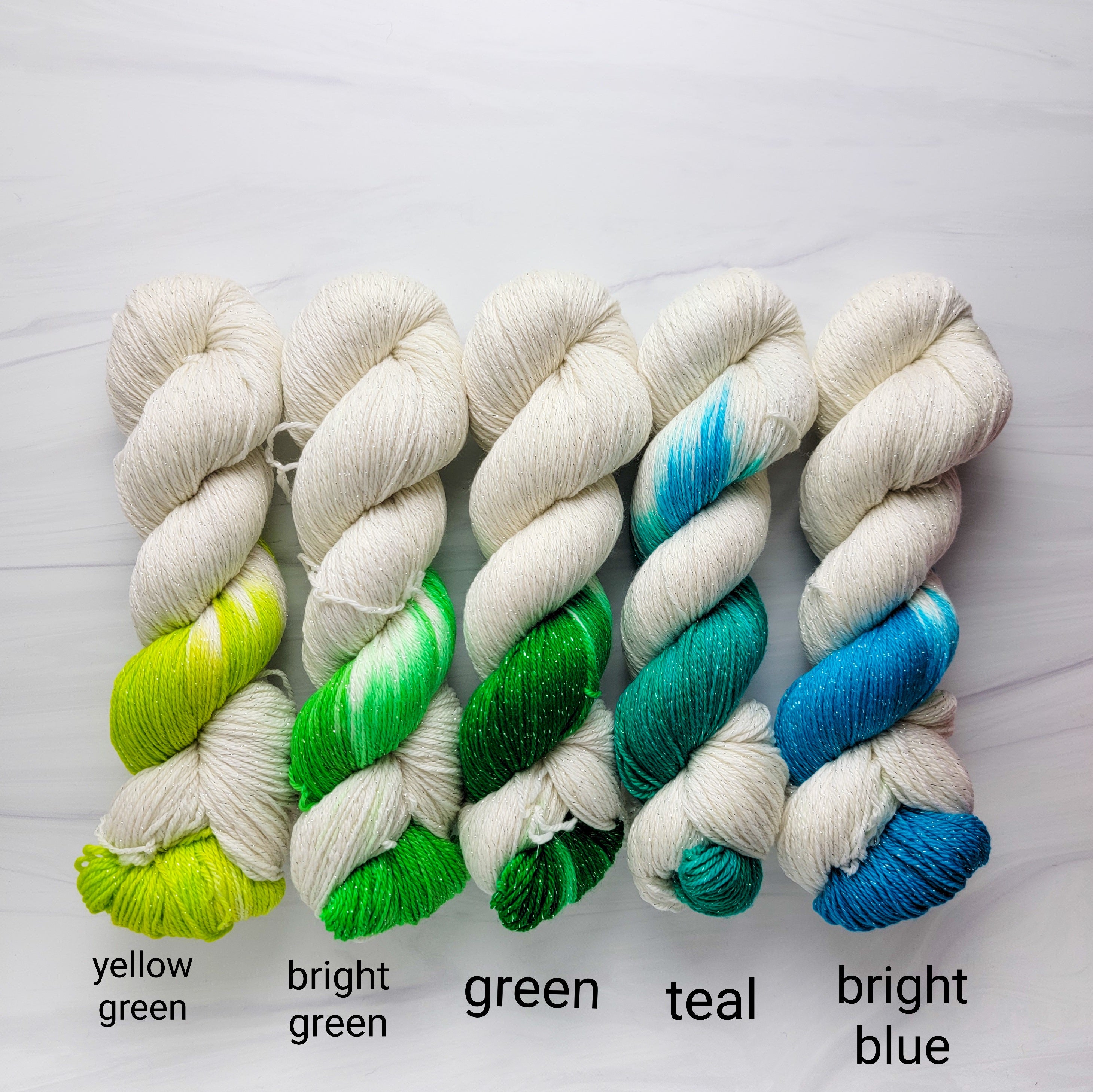 Just the Tip- customizable Hand dyed Assigned color pooling yarn - whi