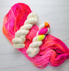 Fade Yarn Set - Neon Flowers Glow Bug White-  3 100g skeins of Hand dyed