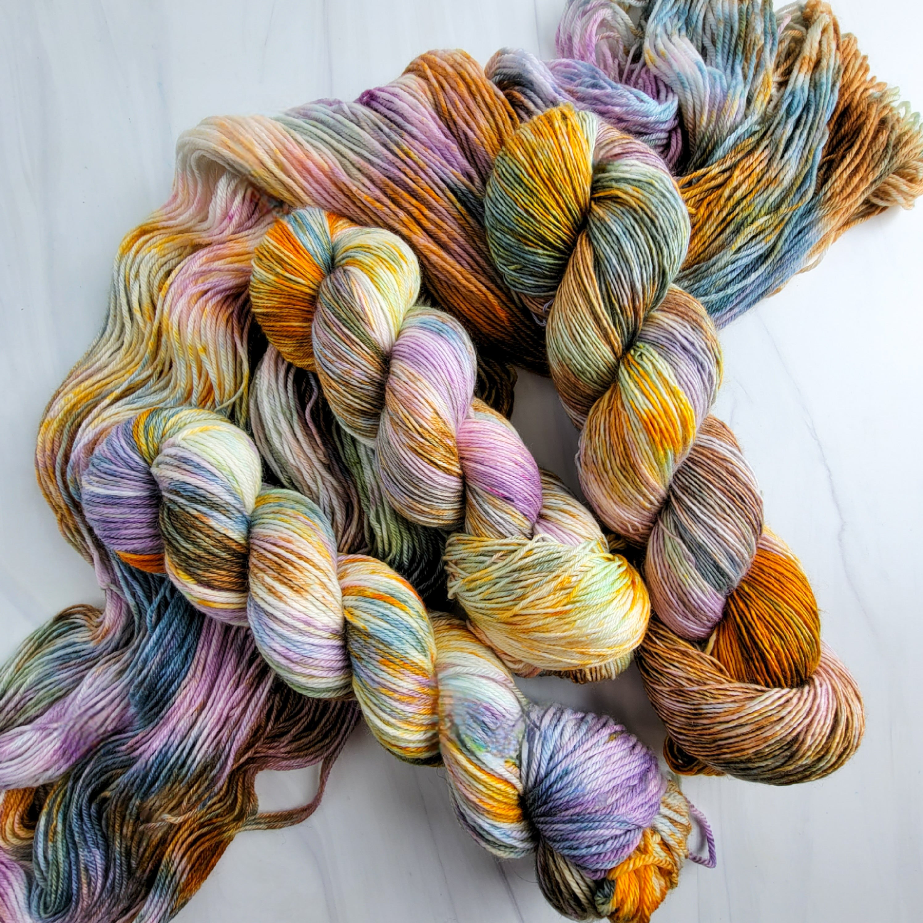 Hand dyed yarn ~ Golden Falls ***Dyed to order ~ fingering / DK weight –  Peacockyarn