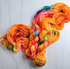 Then the Sun Comes Up - Hand dyed Variegated yarn -  Fingering to bulky-  orange rainbow  - Transformation Series