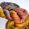 Brownstone-  Hand dyed yarn -  Fingering to bulky- brown red