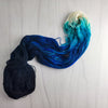 Starmaker - Hand dyed yarn  Fingering black blue white