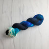 Starmaker - Hand dyed yarn  Fingering black blue white