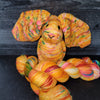 Then the Sun Comes Up - Hand dyed Variegated yarn -  Fingering to bulky-  orange rainbow  - Transformation Series